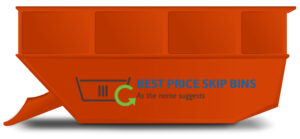 a skip bin with Best Price Skip Bins logo