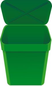 Green skip bin