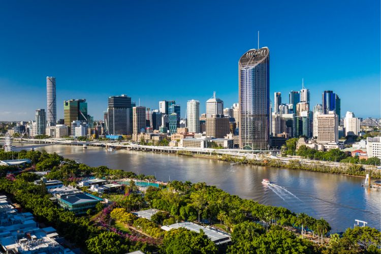 Aerial view of Brisbane CBD