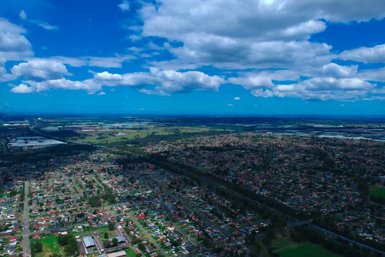 Sydney Western Suburbs - Aerial view