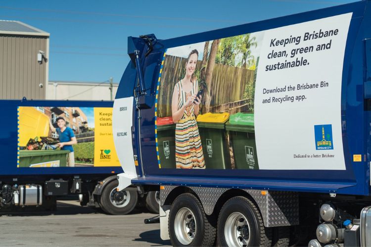 Rubbish trucks in Brisbane